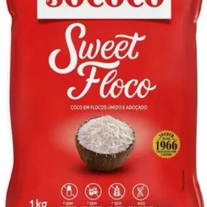 Coco Ralado Sococo 1kg Sweet Floco umido e adoçado